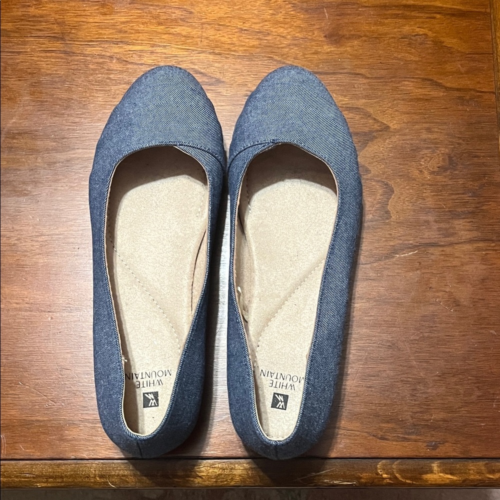 White Mountain Denim Blue Women's Loafers
